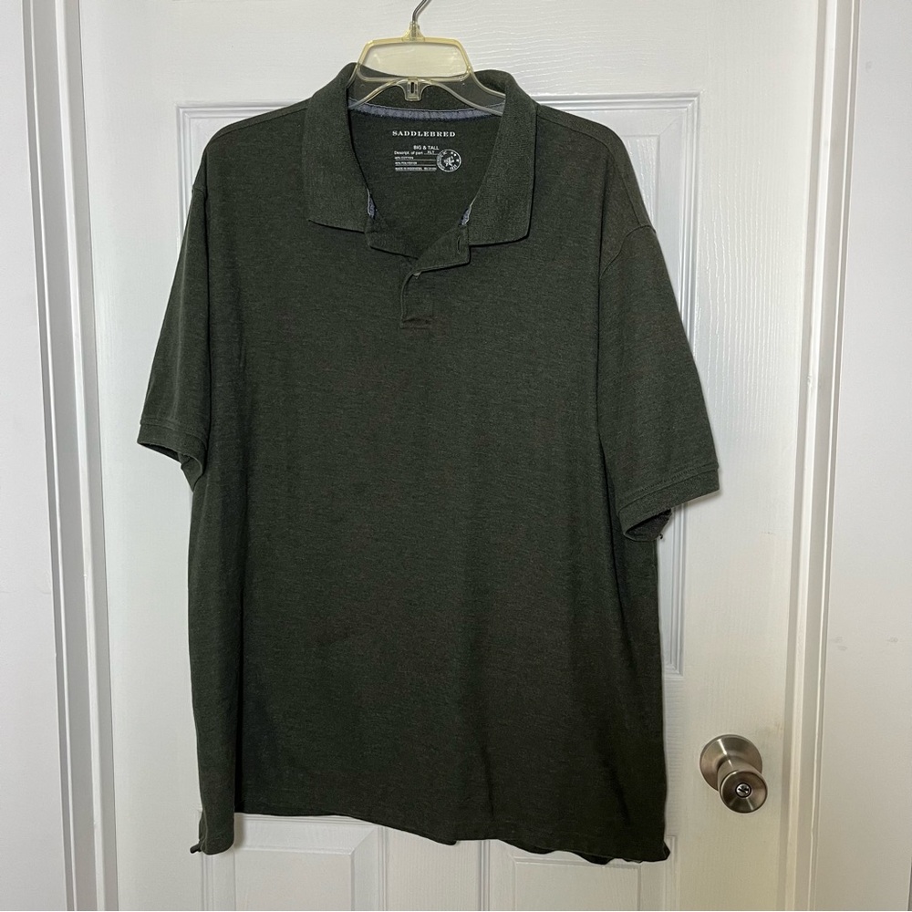 Saddlebred Men's Big &Tall Charcoal Polo Shirt